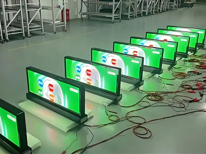 taxi top LED display Testing