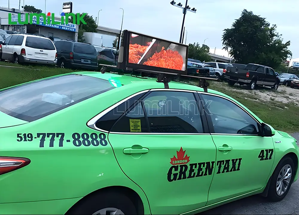 LBT P3 car roof LED display in Canada