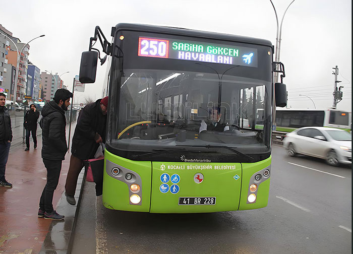 Bus LED Display Board  Installed Specially for Airport Line in Kocaeli