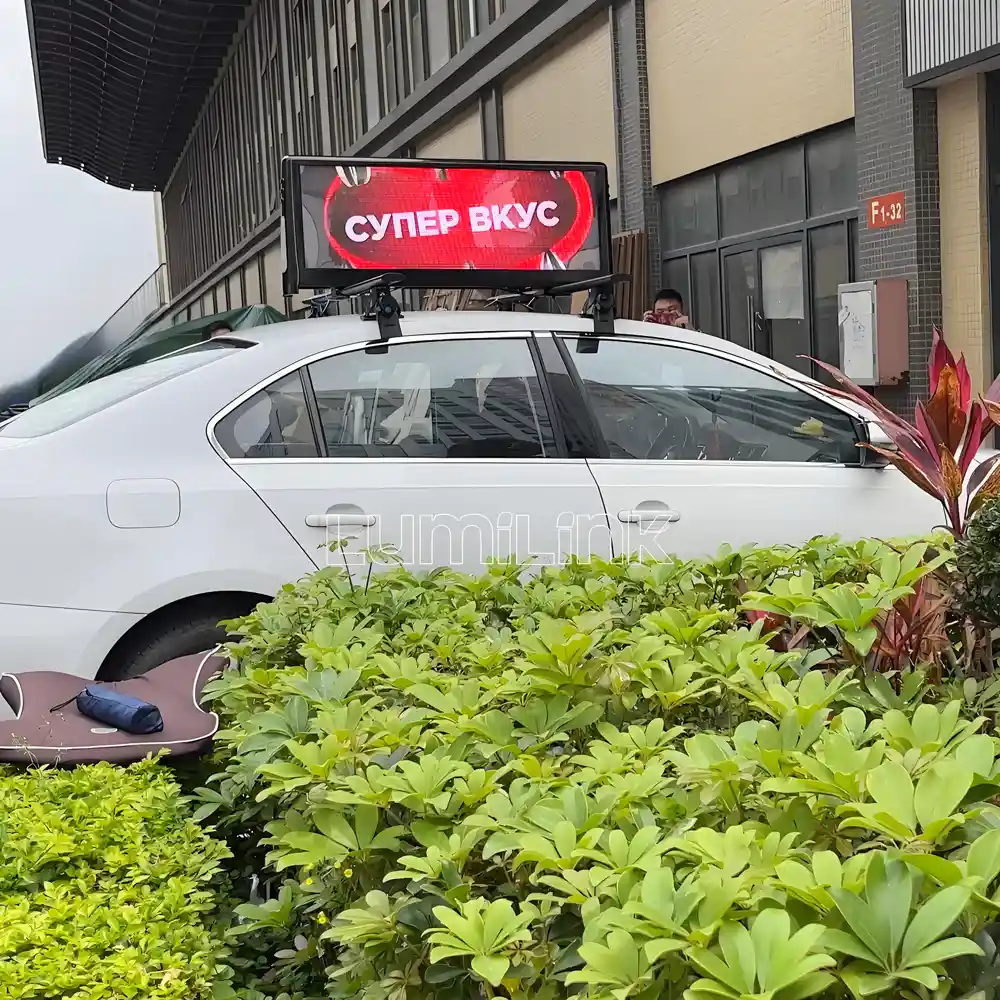 Car Roof LED display real picture