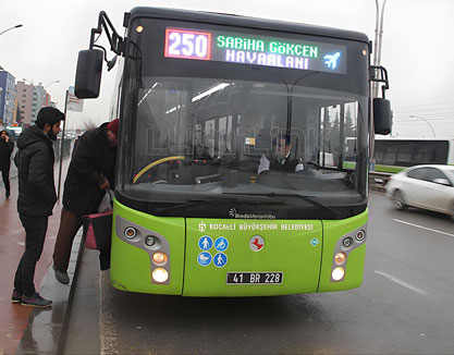 Bus destination display for airport