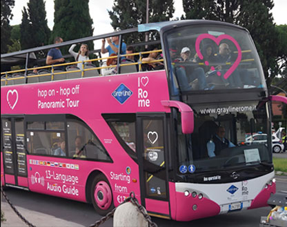 bus led display board for Rome tourist sightseeing buses