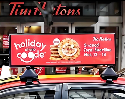 Food Truck Mobile Menu with Car Top LED Displays