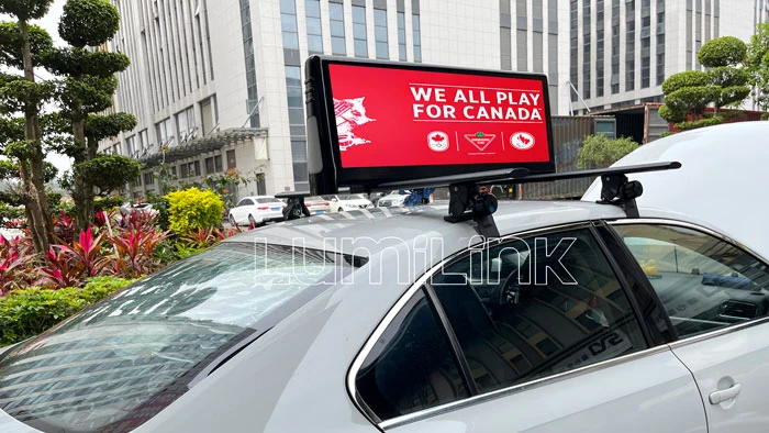 taxi top LED display brightness